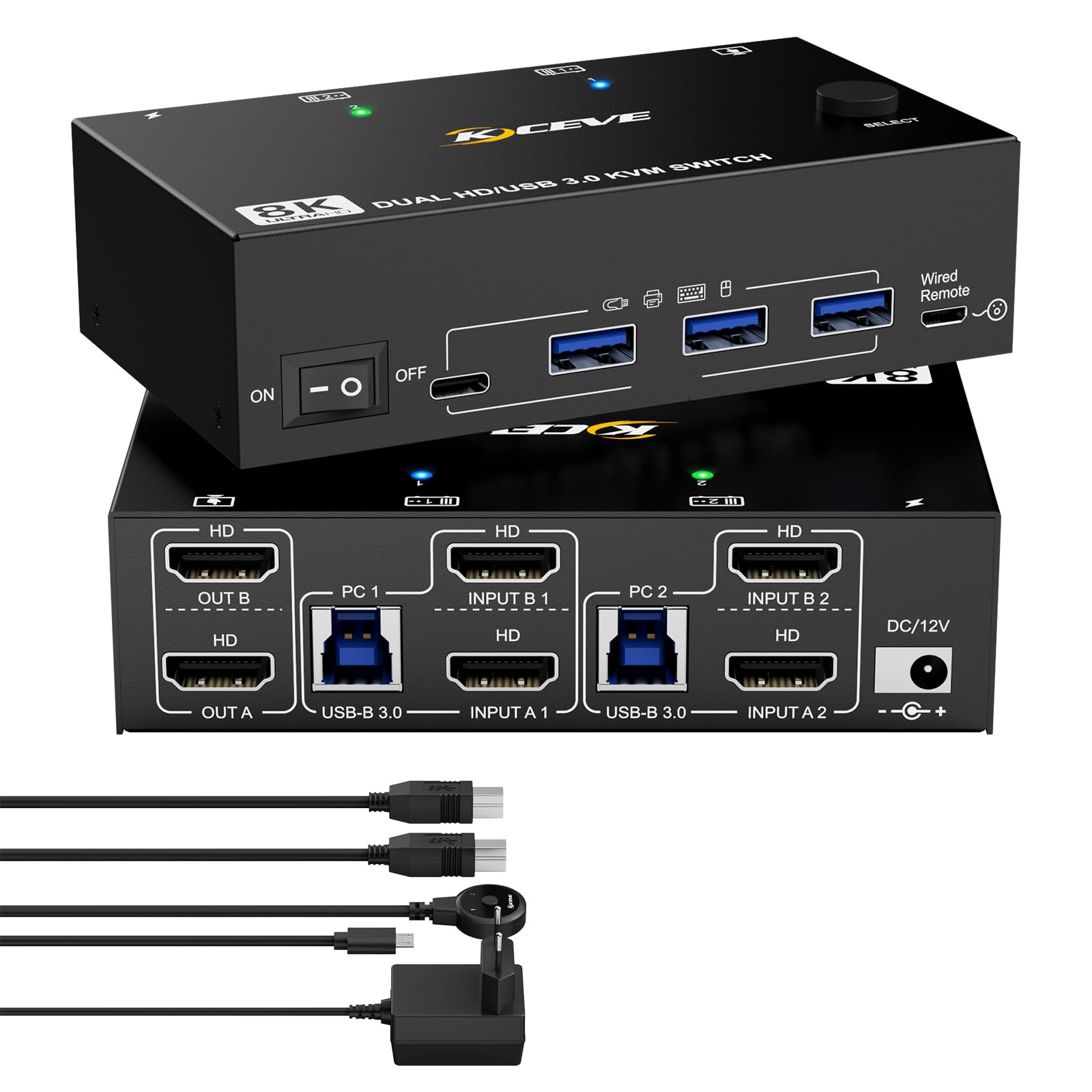 Kvm Switch Dual Monitor - Switch KVM USB 3.0 para 3/2/1