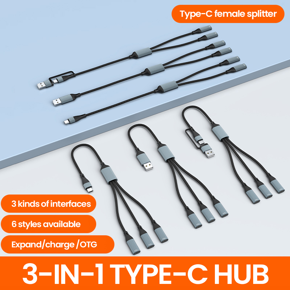 Cable Lock Laptop - 3 em 1 tipo c hub
