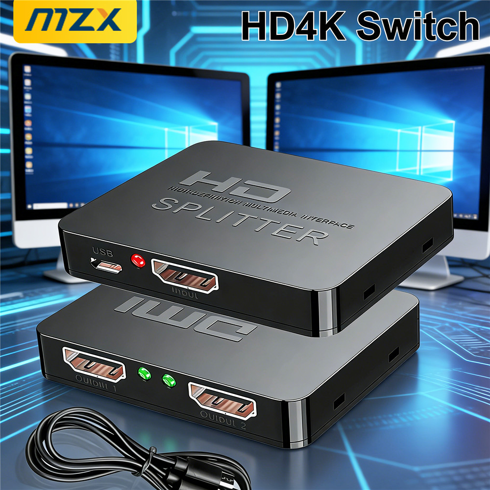 Kvm Switch Dual Monitor - Switch HDMI 4K 1x2, Distribuidor e