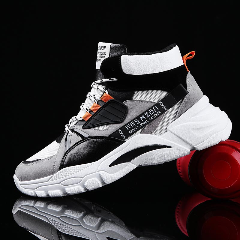 Office Tech Set Up - Hightop-Sapatilhas Esportivas Masculinas, Sapatilhas de Cima