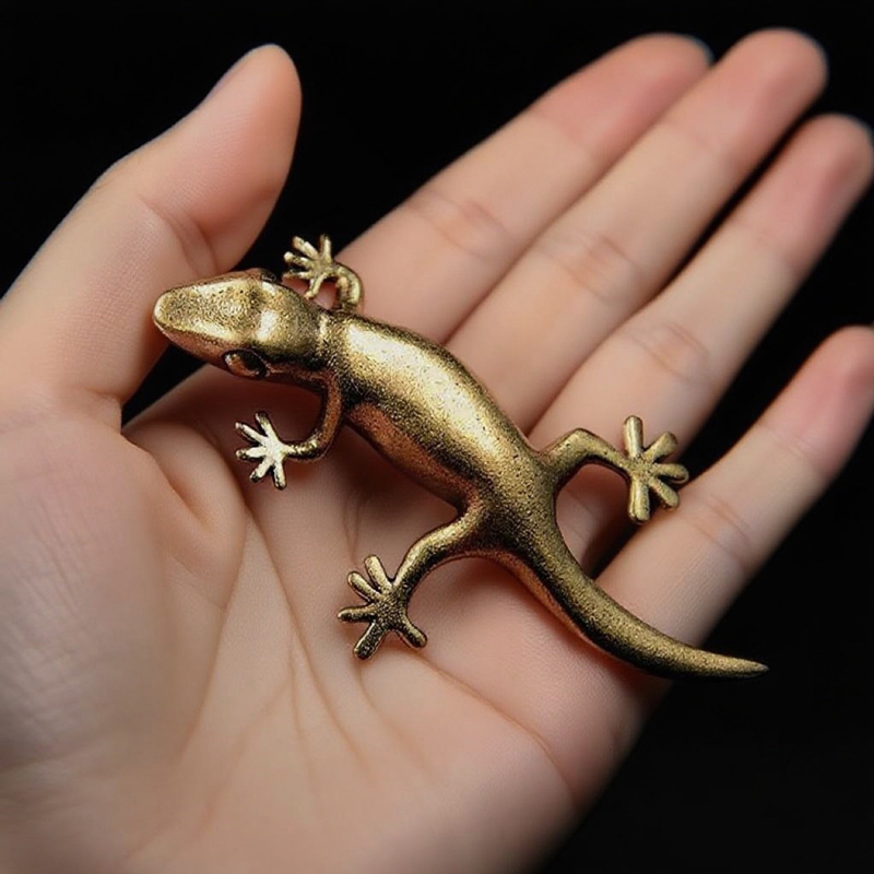 Office Desk Tech Accessories - Feito à mão bronze retro gecko