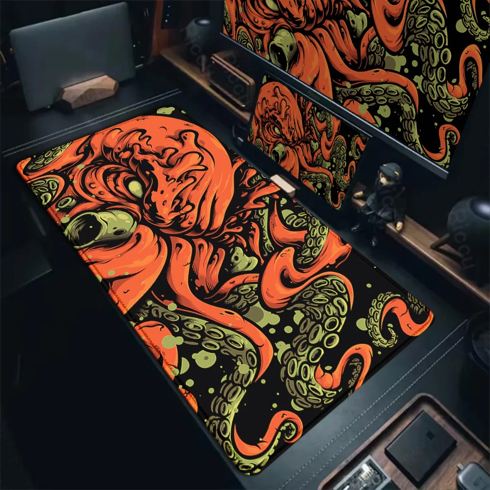 Office Desk Tech Accessories - Mouse Pad Grande Octopus Monster para