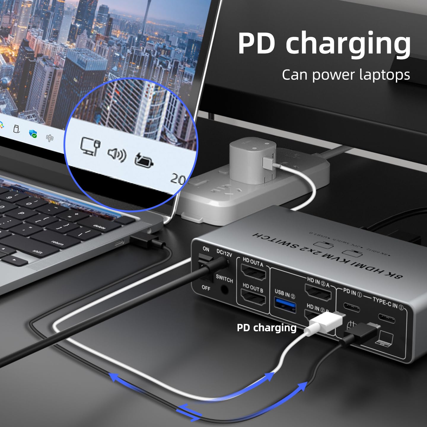 Usb c hdmi dp kvm switch 2 mon - Kvm Switch Dual Monitor avaliação e preço