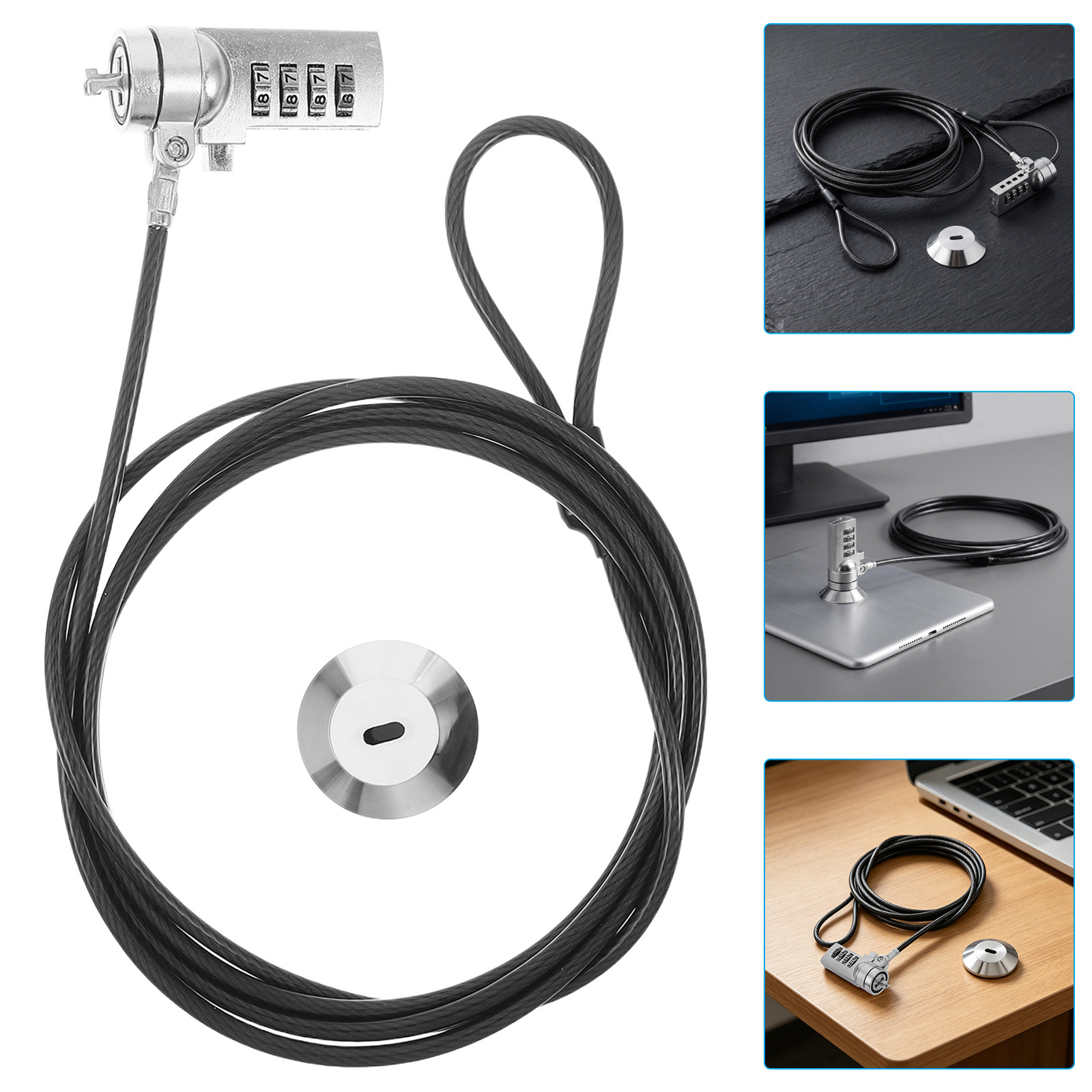 1 Conjunto de Cadeado de Combi - Cable Lock Laptop avaliação e preço