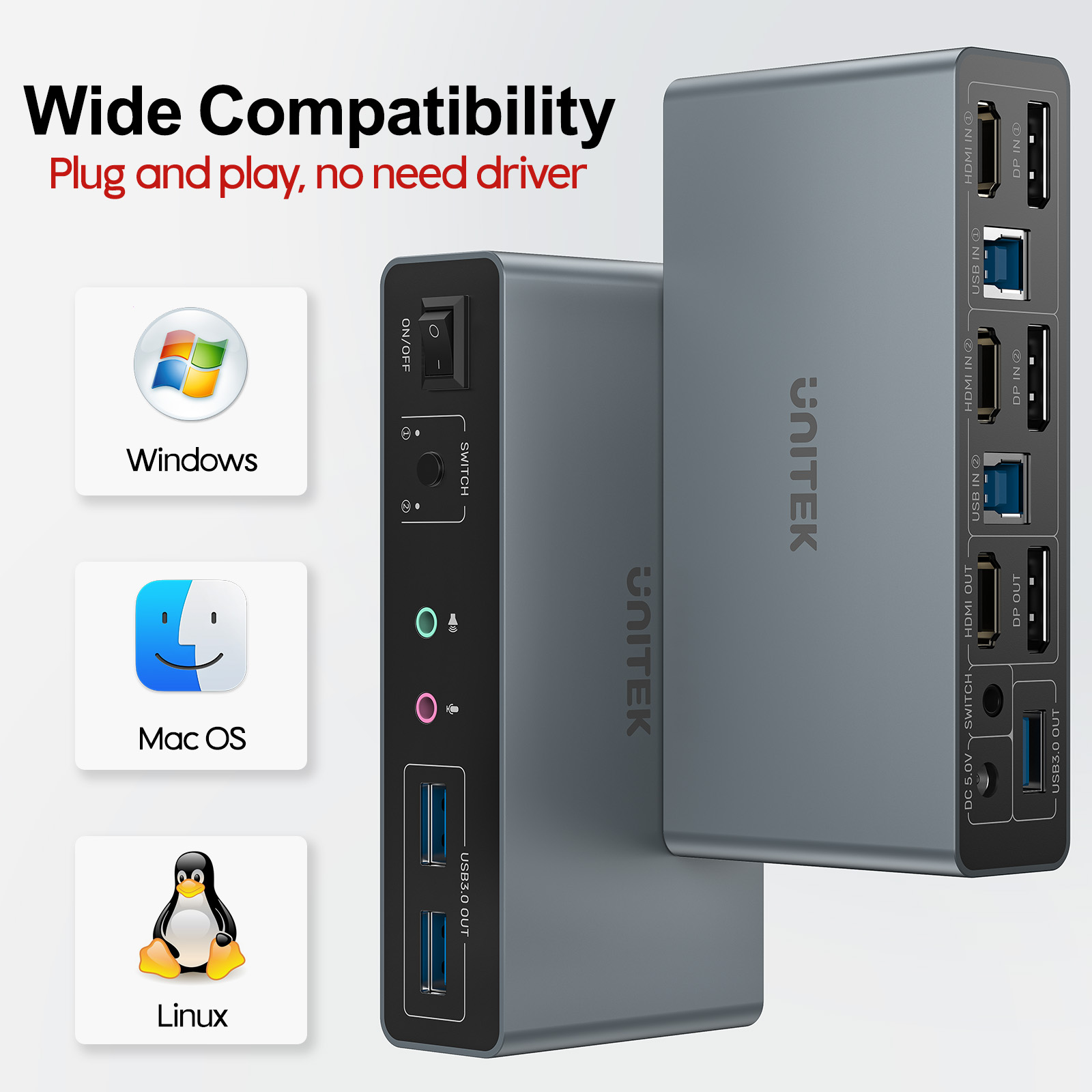 UNITEK 2 × 2 HDMI DP KVM Switc - Kvm Switch Dual Monitor avaliação e preço