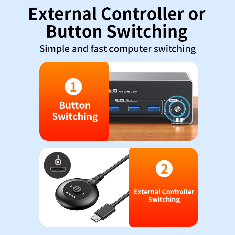 Unnlink 4K 120Hz HDMI + DP Dua - Kvm Switch Dual Monitor avaliação e preço
