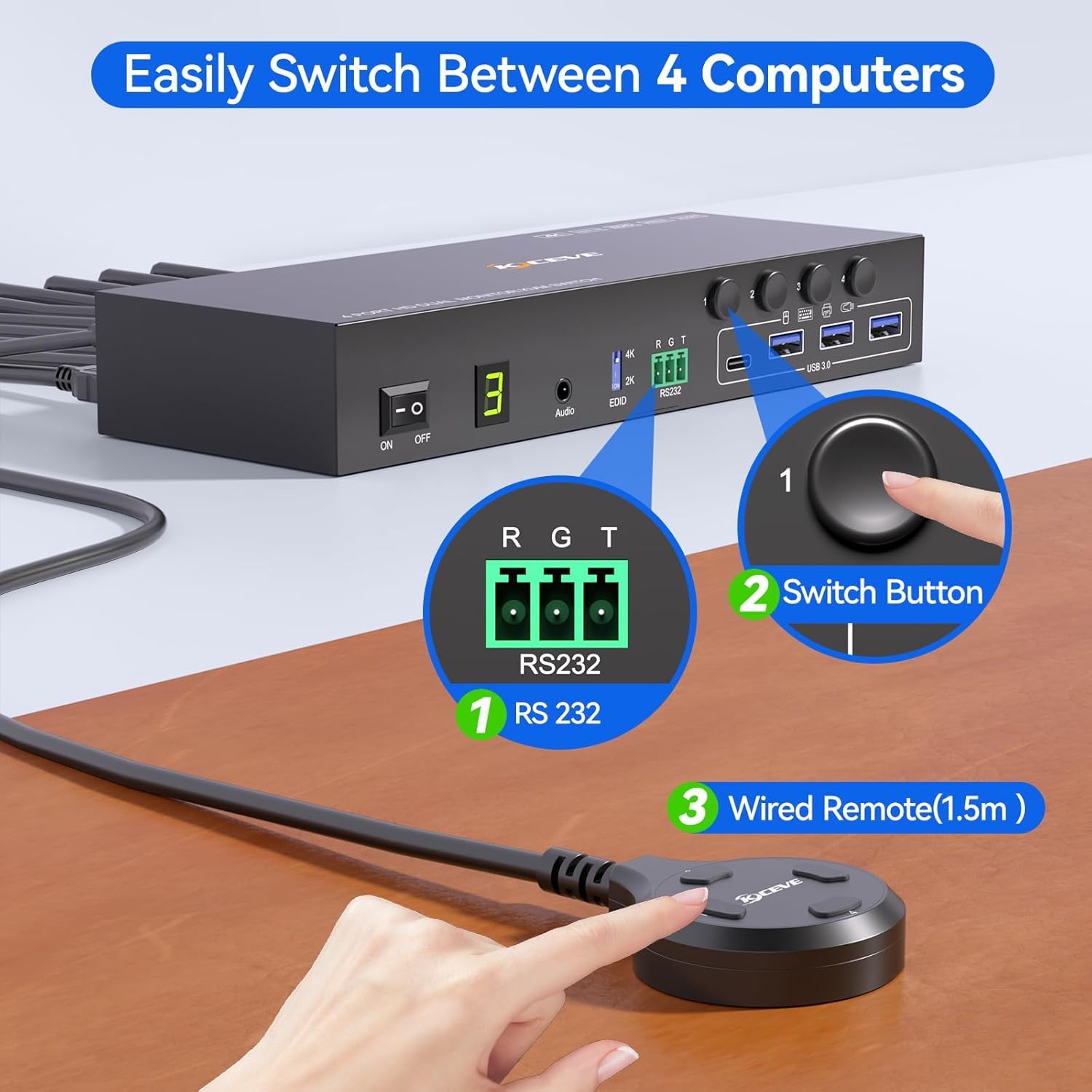 Switch KVM HDMI para 2 Monitor - Kvm Switch Dual Monitor avaliação e preço