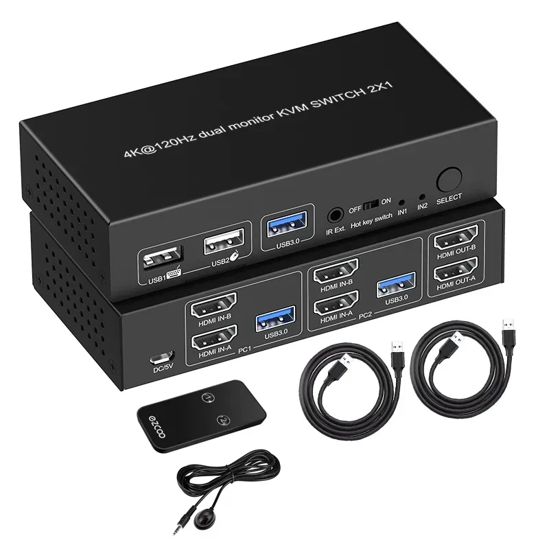 Em estoque: Novo Switch KVM HD - Kvm Switch Dual Monitor avaliação e preço