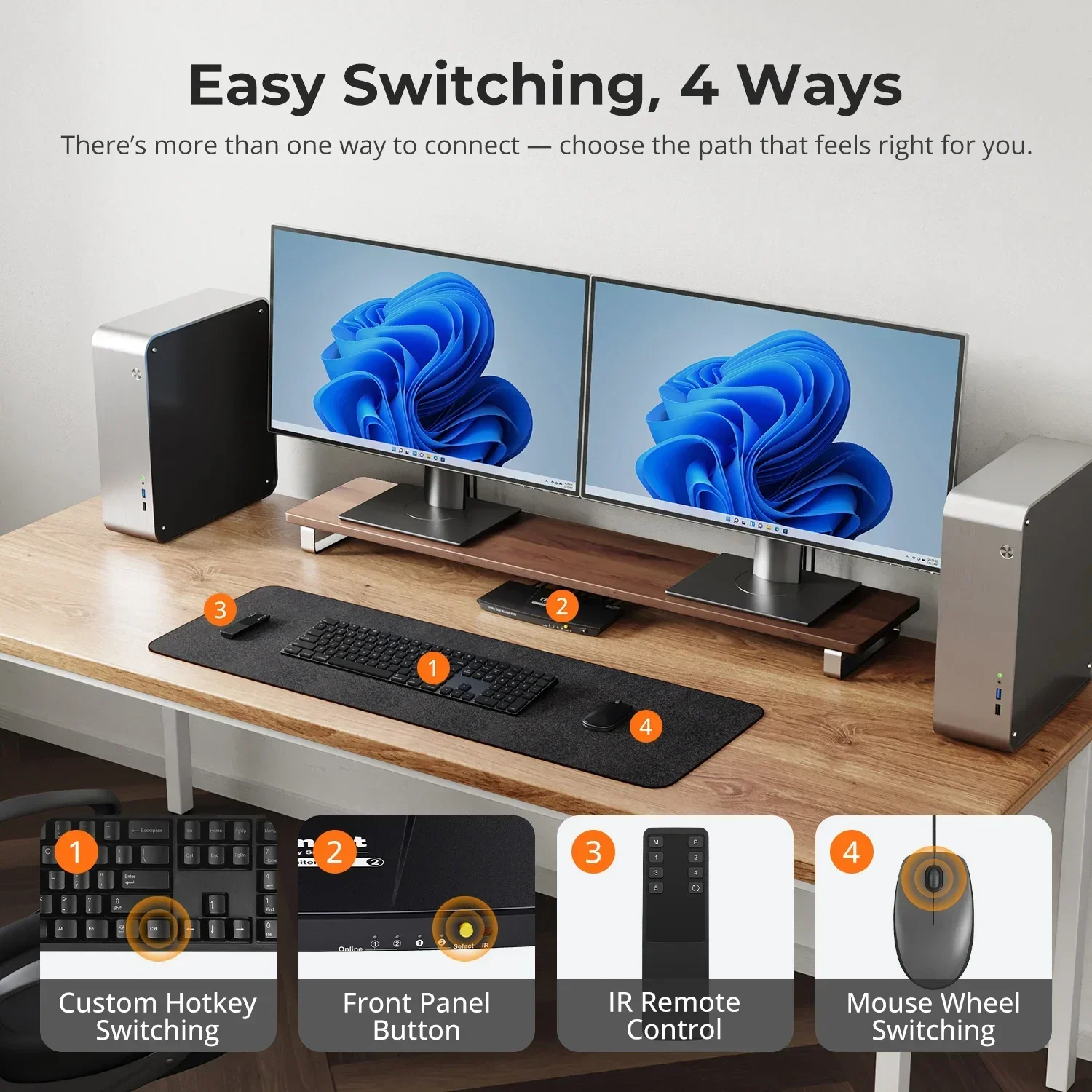 Switch KVM HDMI TESmart em est - Kvm Switch Dual Monitor avaliação e preço